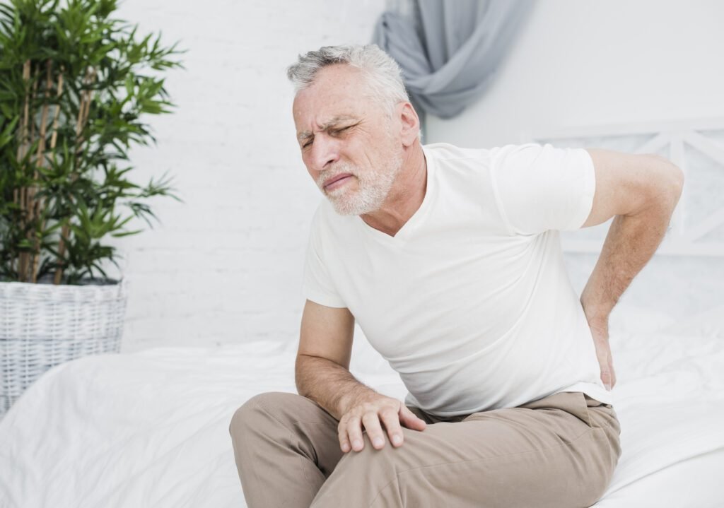 man with sciatica pain